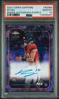 2024 TOPPS CHROME SAPPHIRE RC AUTO PURPLE #RABNI BO NIX ROOKIE RC 3/10 PSA 10