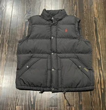 Polo Ralph Lauren Quilted Puffer Vest Men’s XL Black Polyester 