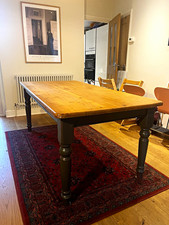 Rustic pine farmhouse table, seats eight