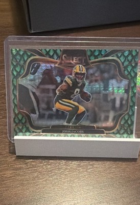 2025 Panini Select - Field Level Josh Jacobs #466 Dragon Scale Prizm /50