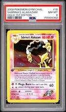 Sabrina’s Alakazam 2000 POKEMON GYM CHALLENGE HOLO 1ST EDITION #16 PSA 8 Regrade on eBay