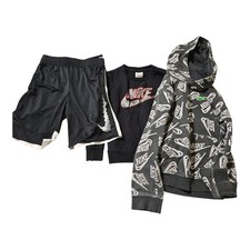 Nike Boys Bundle Hoodie Small Sweatshirt Shorts Medium
