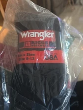 Wrangler Riggs Workwear Men's Ring-Spun Cotton Work Socks 2-Pack Black #29440