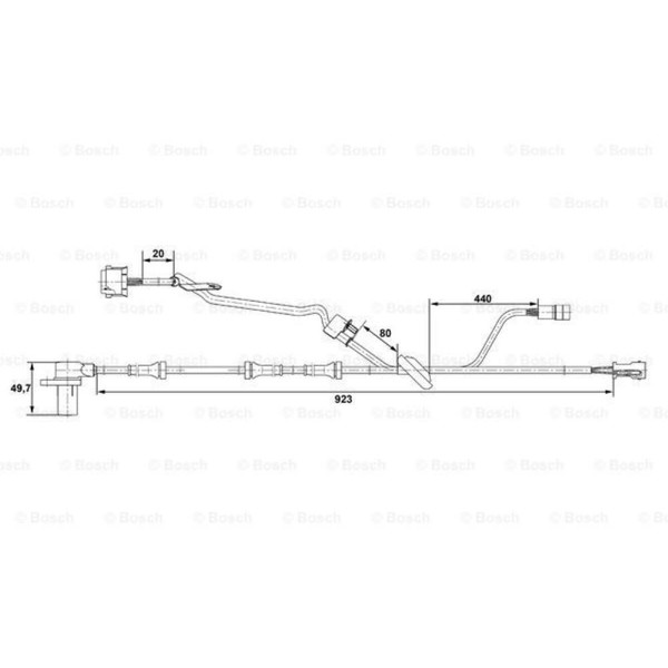 Bosch ABS Sensor Raddrehzahl FüR Audi A4 Avant 8D5 B5 8D2 A6 4B C5-image
