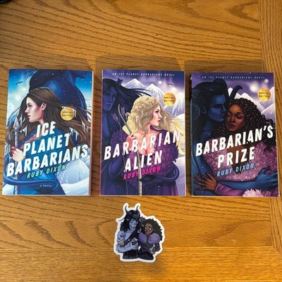 Ruby Dixon Ice Planet Barbarians Books 1 2 & 5 SE + Signed Bookplate + Sticker