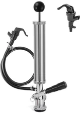 Hilangsan Beer Keg Party Pump 8inch Beer tap Pump Chrome-Plated D Coupler System