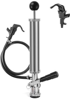 Hilangsan Beer Keg Party Pump 8inch Beer tap Pump Chrome-Plated D Coupler System