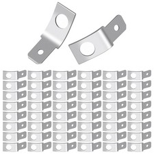 50Pcs Non Insulated Spade Connectors 1/4 Male Quick Disconnect Ring Crimp Termin