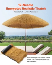 New Artificial Thatch Grass Roof, 1.6 x 19.7 ft Tiki Bar Hut Thatch Roofing Ro