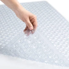 GORILLA GRIP Patented Bath Tub Shower Mat, 35" x 16" (Rectangular), Clear 