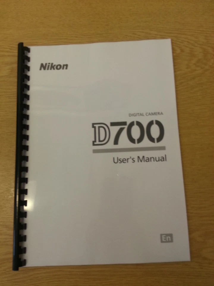 CÁMARA NIKON D700 MANUAL DE INSTRUCCIONES GUÍA DE USUARIO COMPLETAMENTE IMPRESO 472 PÁGINAS