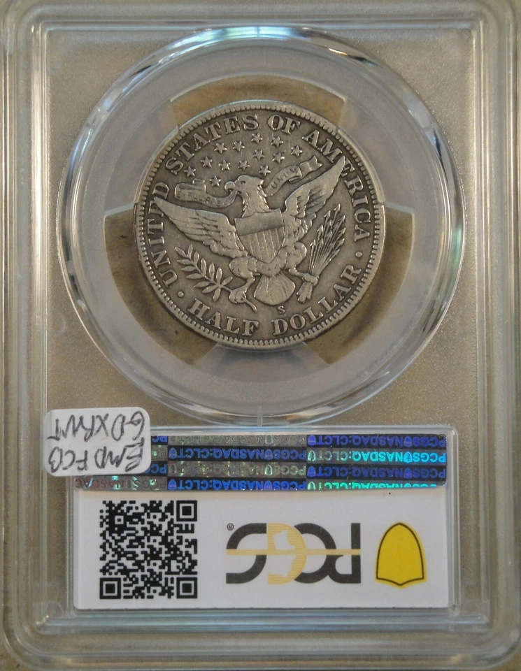 1902-S Barber Half Dollar 50c PCGS Certified VF30 - Image 4 of 4