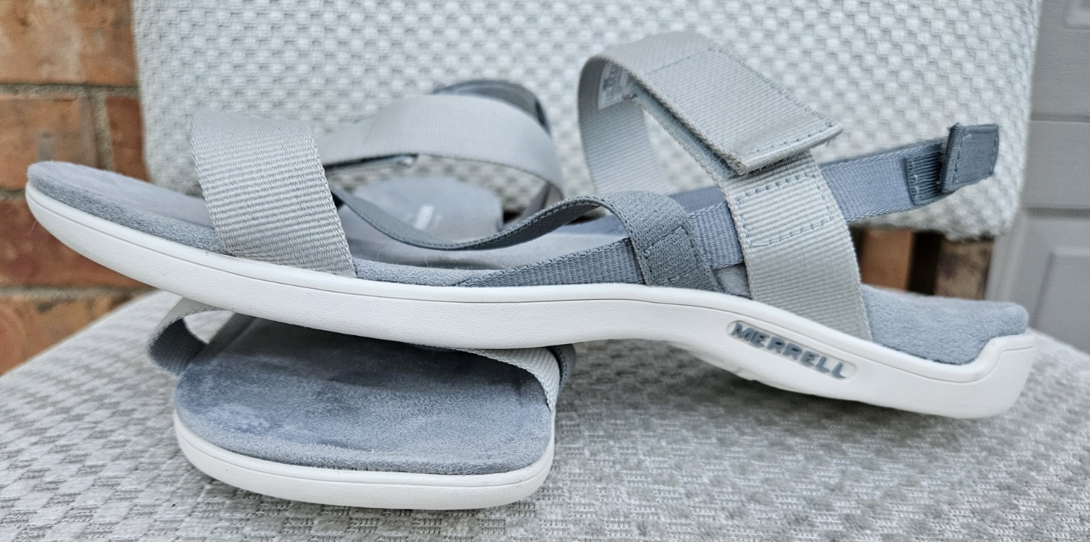 Merrell Sandali Donna 2875882 District 3 Strap Web Grigio Cinturino Taglia 11