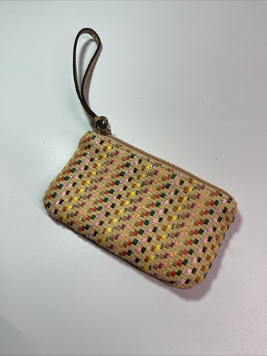 Live Love Loft Rattan Jupe Wristlet Coin Purse Tan multi color R - 第 5/5 張圖片