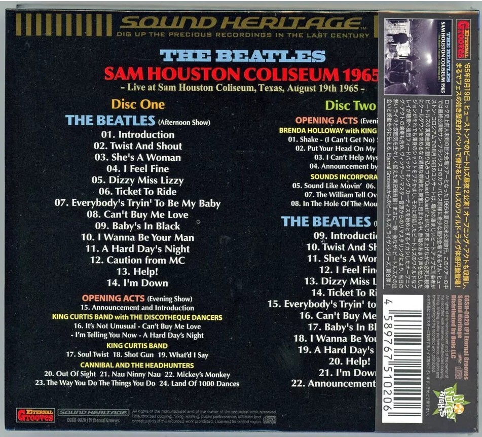 The Beatles Sam Houston Coliseum 1965 Japan Music CD | eBay
