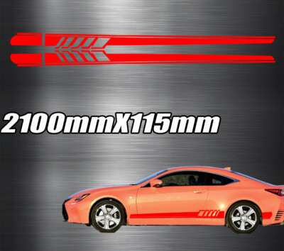 Red Stripe Side Skirt Pinstripe Decals Stickers Universal Vinyl Racing NI J Red Stripe Side Skirt Pinstripe Decals Stickers Universal Vinyl Racing NI J