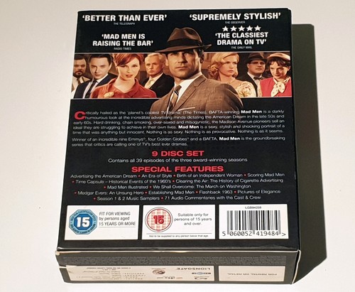 Mad Men Season 1, 2 and 3 Limited Premium Edition (2010) - 9x Blu-ray Disc Set - Picture 4 of 20