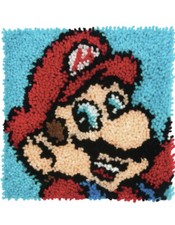 Dimensions Latch Hook Kit 12"X12"-Super Mario Bros.