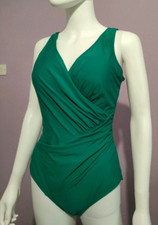 Swimsuit Emerald Wrap Control Shaper Swimsuit by Bonprix Plus Size 24 RRP £35
