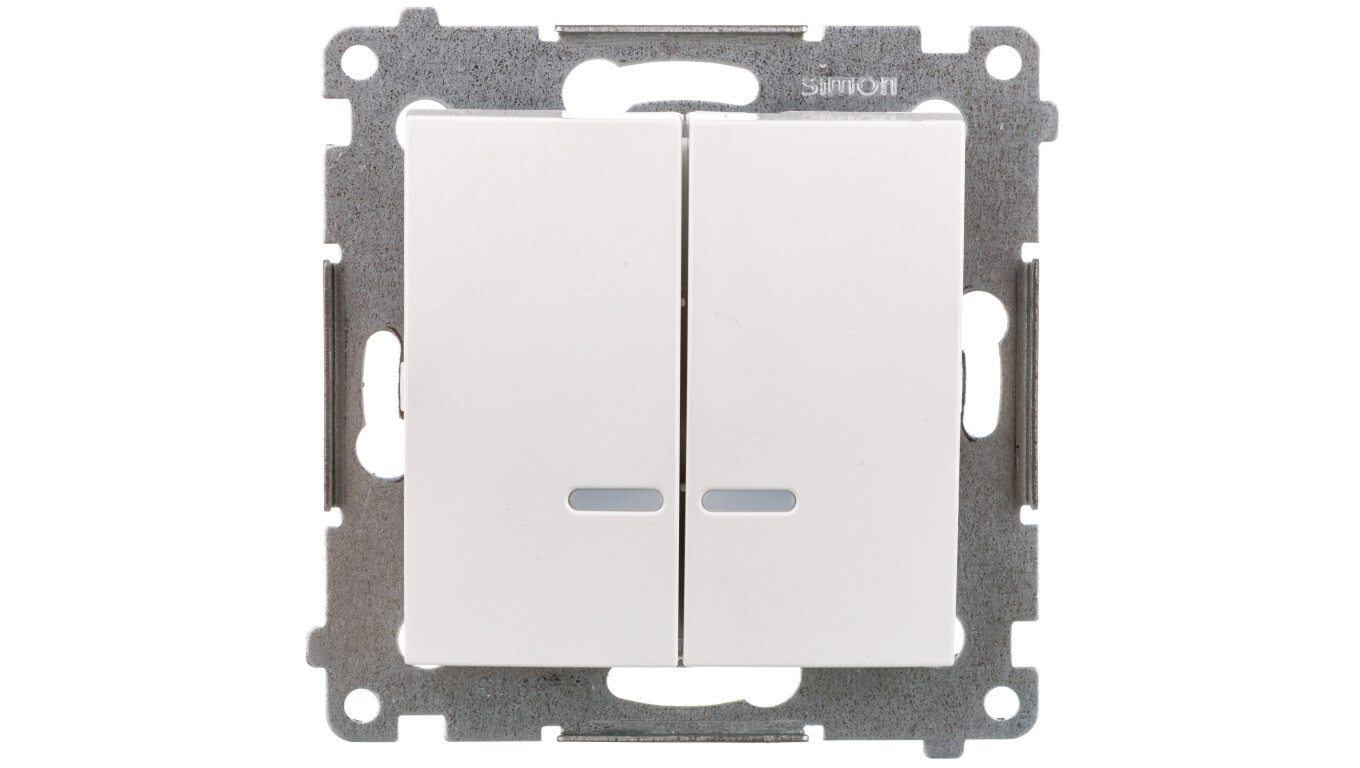 Simon 54 Candlestick switch with backlight white DW5ABL.01/11 /T2UK