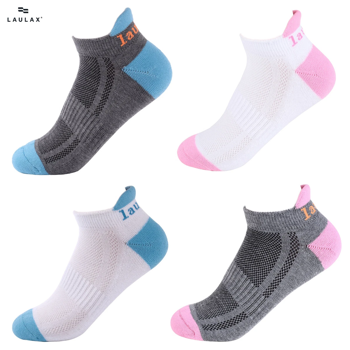 4 pares de calcetines deportivos acolchados con soporte para el arco para mujer Reino Unido 3-7