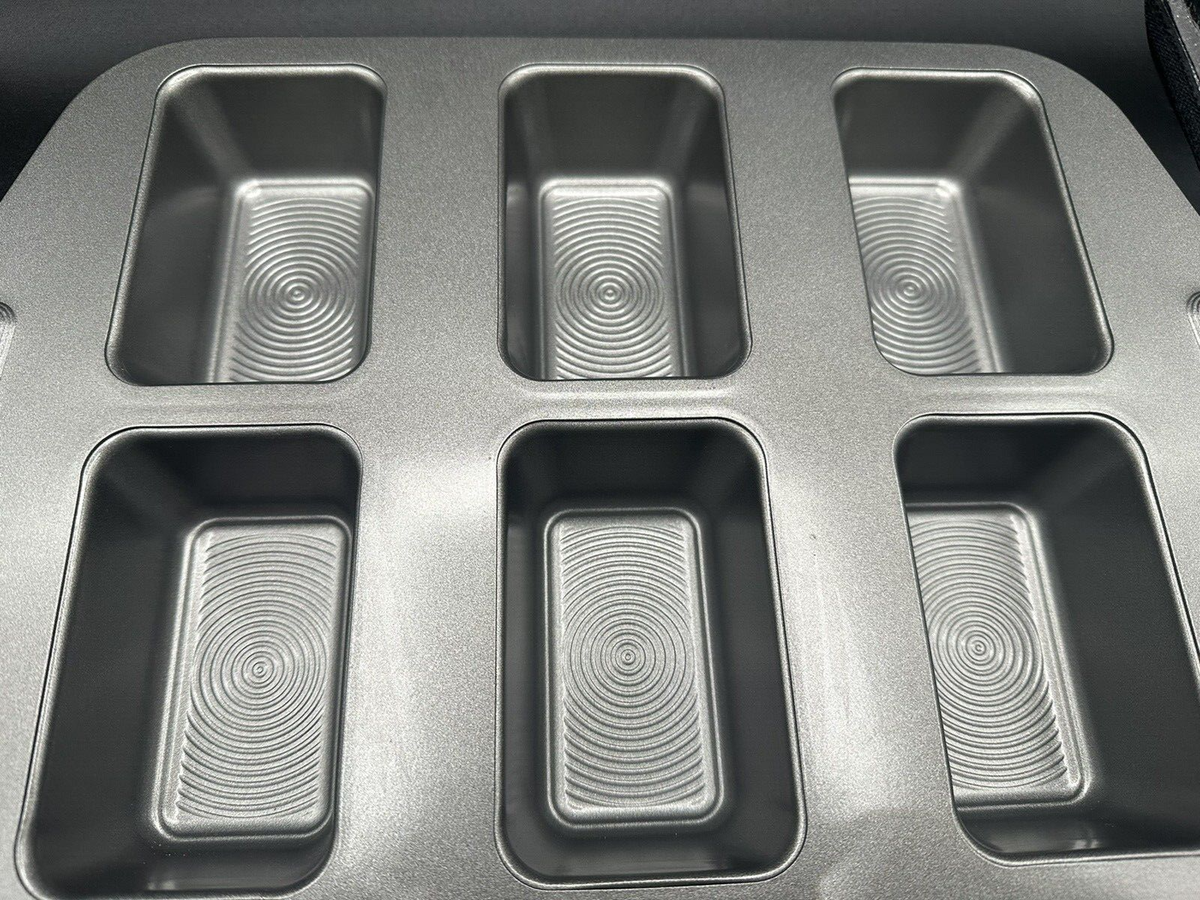 Circulon Nonstick 6-Cup Mini Loaf Pan - Carbon Steel Bakeware, Gray, Oven Safe To 450°F