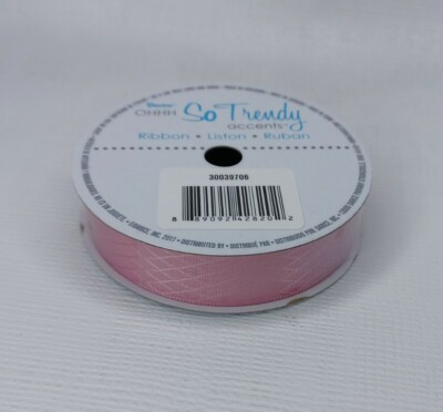 Darice Ohhh So Trendy Accents Ribbon Rhombus Wild Rose .62 in X 3 Yards