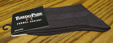 Boys Tuxedo Park Formal Dress Socks Hosiery Stretch Nylon Large 9-11 Brown  908