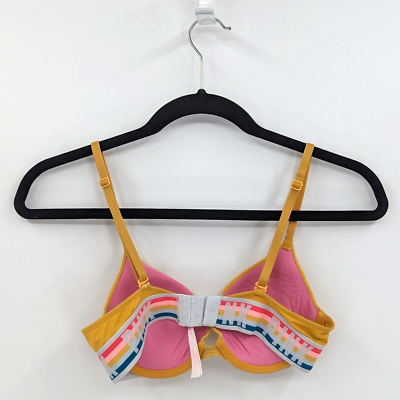 Victoria's Secret PINK Bra 32B Mustard Yellow Logo Push Up Wear