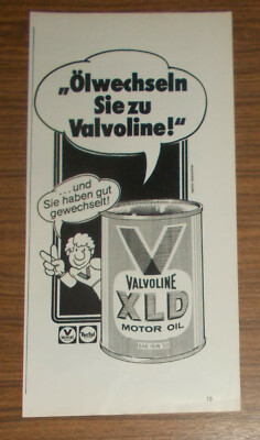 Rare Advertising VALVOLINE XLD MOTOR OIL Comic Promotional Comic 1980