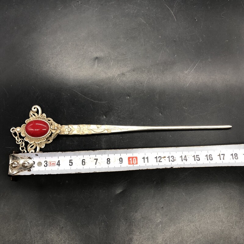 China Collects Ruby Hairpin Copper Hairpin Handicraft  display picture 1