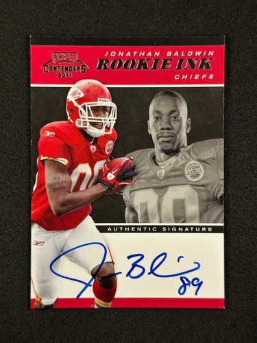 2011 Playoff Contenders Rookie Ink On-Card Auto #9 Jonathan Baldwin RC KC Chiefs