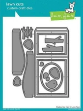 SHADOW BOX CARD Die Lawn Fawn Creates 3 Dimensional Card that Folds Flat to Mail