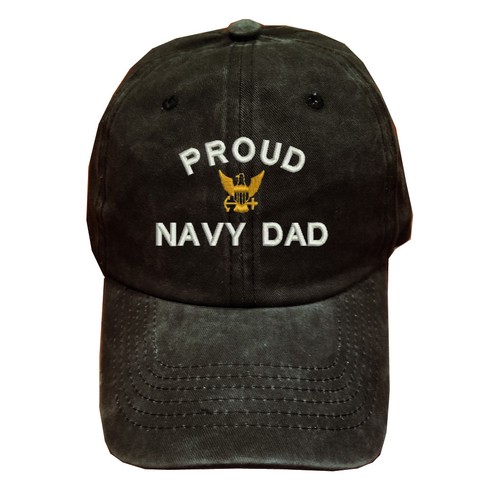 Black Washed cotton cap dad hat PROUD U 