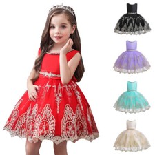 Fancy Girl Halloween Princess Dress Pageant Party Ball Gown Tutu Dresses For Kid