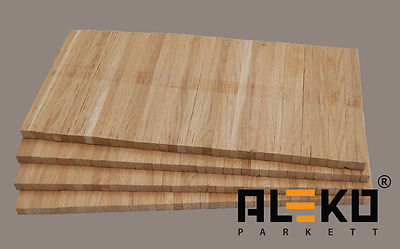 ALEKO Industrieparkett Eiche 10 x 8 mm 1 Einheit Hochkantlamelle Parkett Massiv