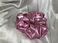 MERCEDES BLANCO XXL PINK METALLIC HANDMADE SCRUNCHIE  NEW