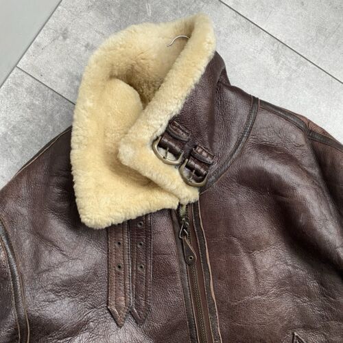 Vintage Type B-3 Flight Equipment New York U.S. Army Air Force Shearling Coat L - Picture 14 of 22