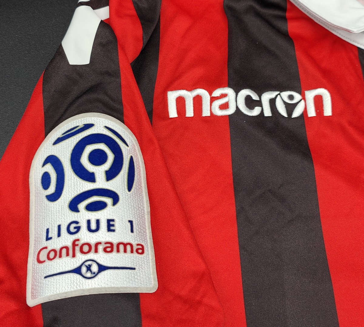 Maillot OGC Nice Domicile 2017-18 - Match Worn - Pléa #14 - Macron - Taille L