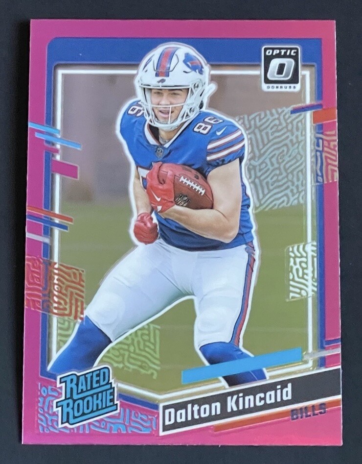2023 Donruss Dalton Kincaid Rated Rookie Pink Prizm Optic Preview RC #308 Bills