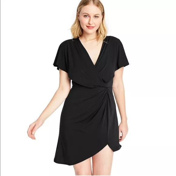Black wrap top dress target