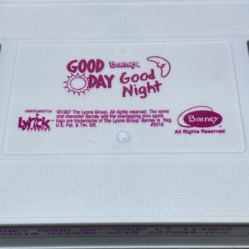 Barney: Good Day Good Night - Classic Collection VHS Tape 1997 Rare Never on TV - Picture 8 of 8