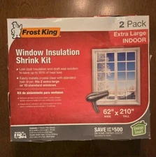Frost King Extra Large Window Insulation Shrink Kit Draft Seal 62" X 210" 2 Pack