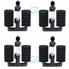 4 PCS Bio Double Sponge Filter  Betta Fry Aquarium Fish Tank XY-2831