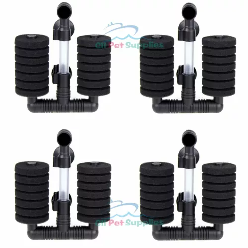 4 PCS Bio Double Sponge Filter  Betta Fry Aquarium Fish Tank XY-2831