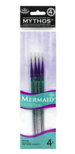 Royal Mermaid Handle Artist Paint Brush Variety 4 Peice Sets (New) 