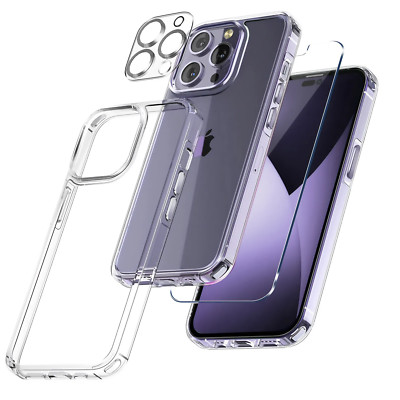 Handy Hülle Schutzfolie Display Kamera Für iPhone 15 14 13 12 11 Pro Max 3in1