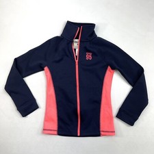 Oshkosh B  gosh High Neck Zip Up Navy Blue Athletic Sport Jacket Girls Size 6x