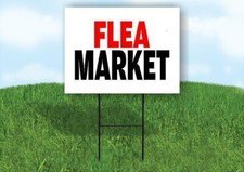 FLEA MARKET Yard Sign with Stand LAWN SIGN