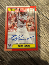 Rece Hinds 2025 Topps Series 1 1990 Autograph Rookie Auto Reds #90A-RHI